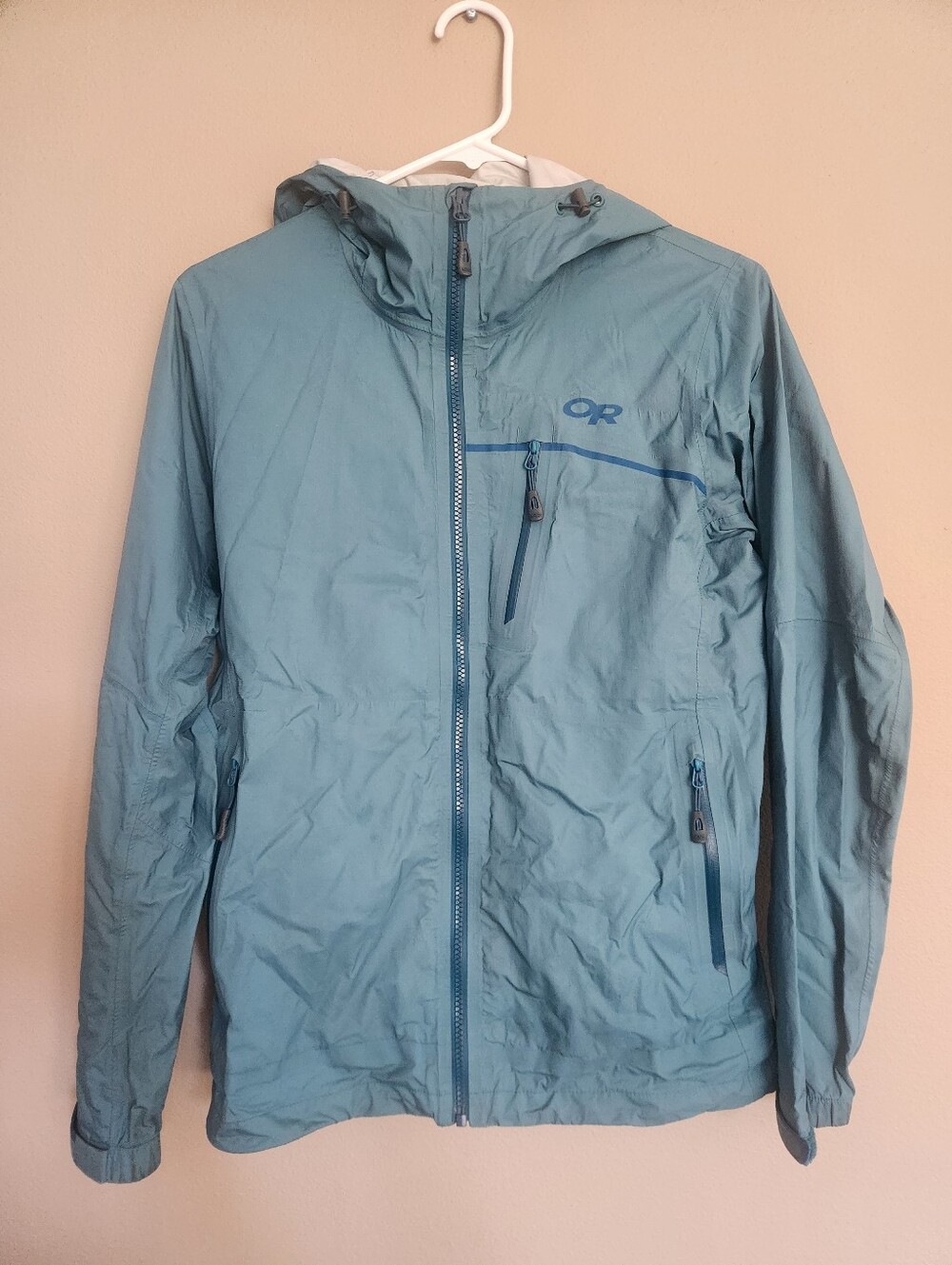 Outdoor Research Women's Teal Rain Jacket Size Small